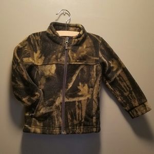 Quality👶 Zipper Pockets Fleece Jacket Camouflage